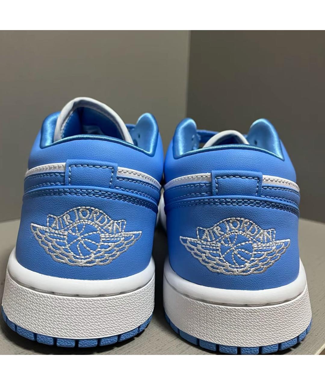 JORDAN Голубые кожаные кроссовки, фото 4