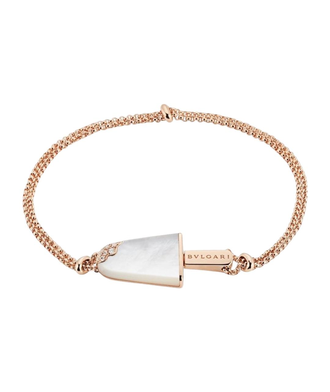BVLGARI Белый браслет из розового золота, фото 1