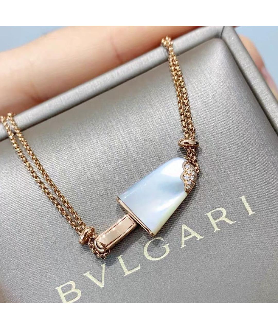 BVLGARI Белый браслет из розового золота, фото 2