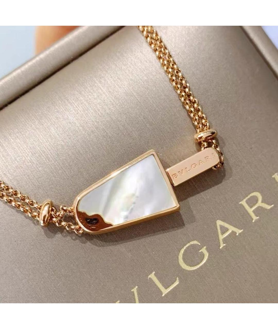 BVLGARI Белый браслет из розового золота, фото 6