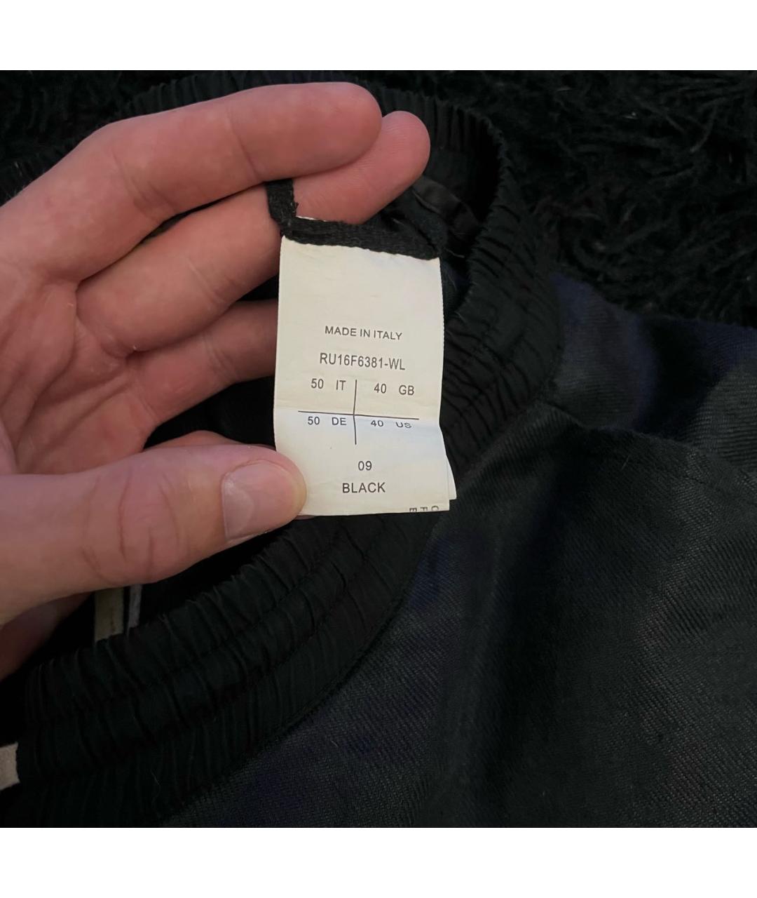 RICK OWENS Черные льняные шорты, фото 5