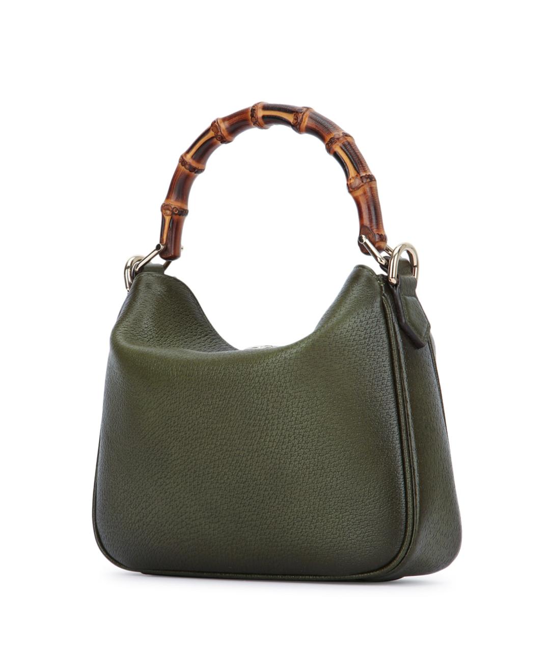 GUCCI Зеленая кожаная сумка через плечо, фото 2