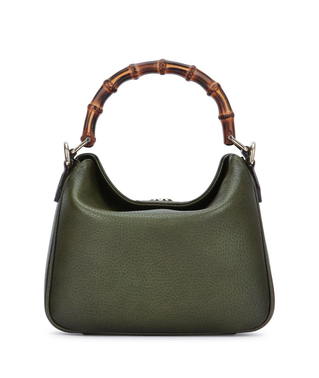 GUCCI Зеленая кожаная сумка через плечо, фото 3