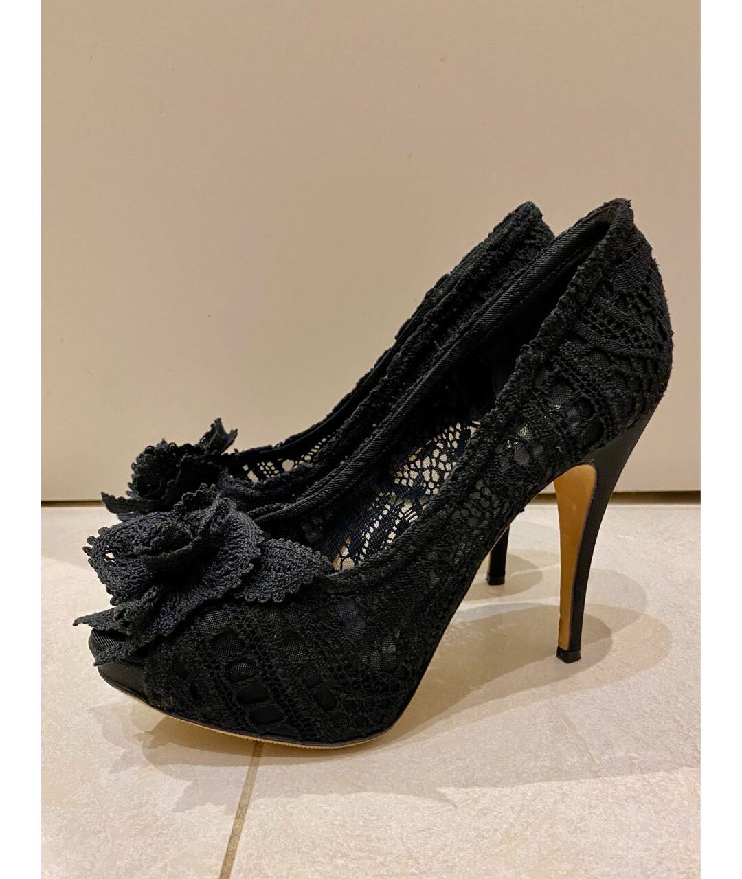 DOLCE&GABBANA Черные текстильные туфли, фото 9