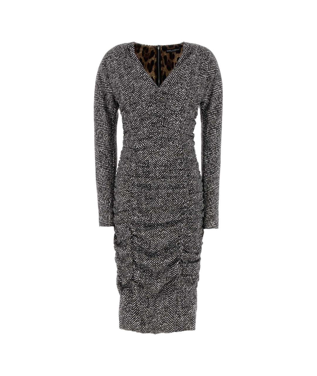 DOLCE&GABBANA Мульти шелковое платье, фото 1