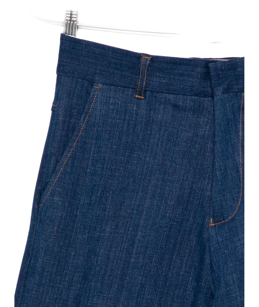 DSQUARED2 Синие хлопковые прямые джинсы, фото 3