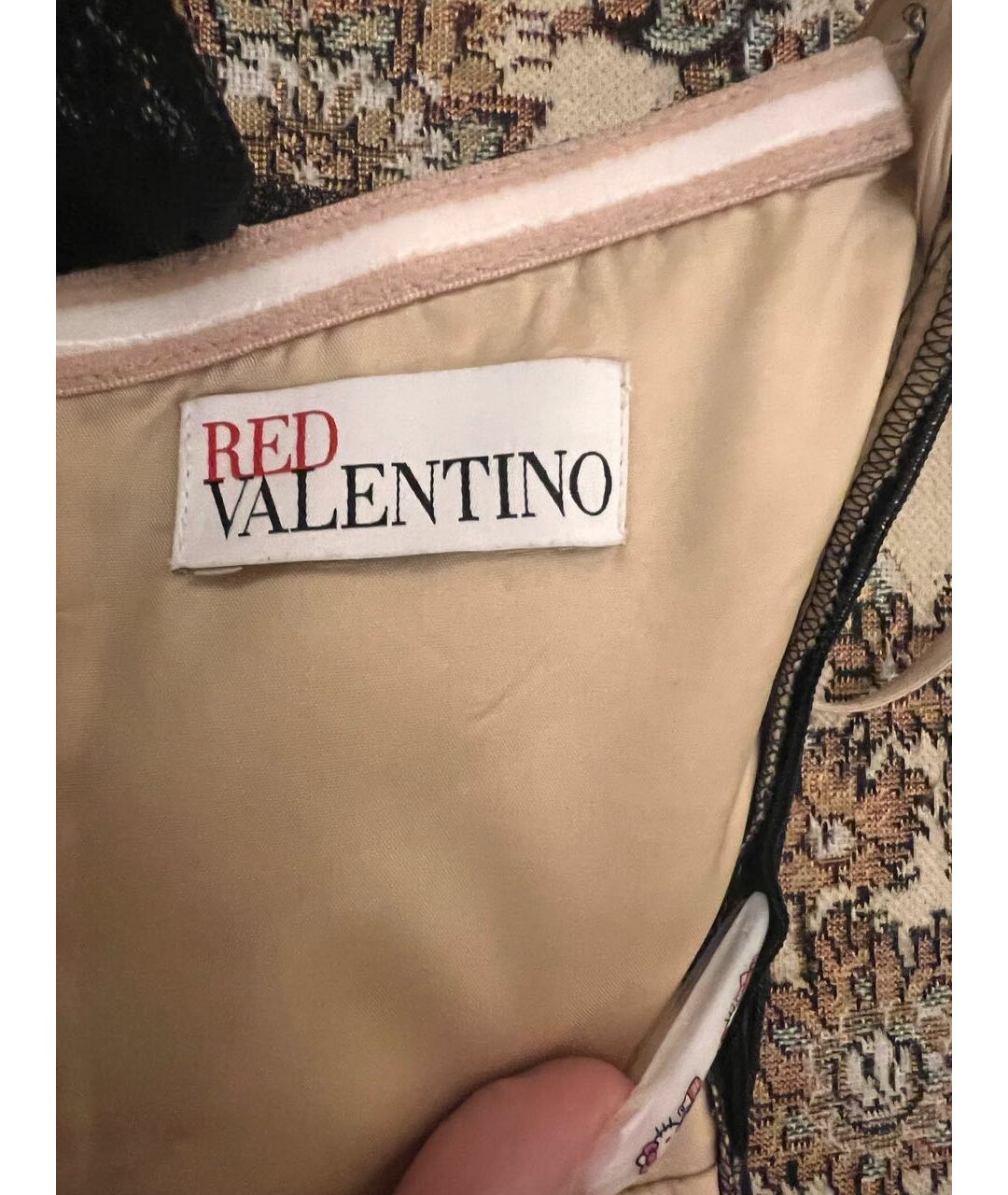 RED VALENTINO Черное сетчатое повседневное платье, фото 3