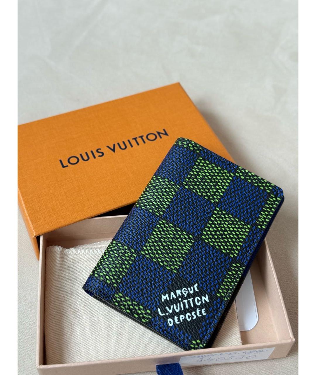 LOUIS VUITTON Мульти замшевый кардхолдер, фото 4