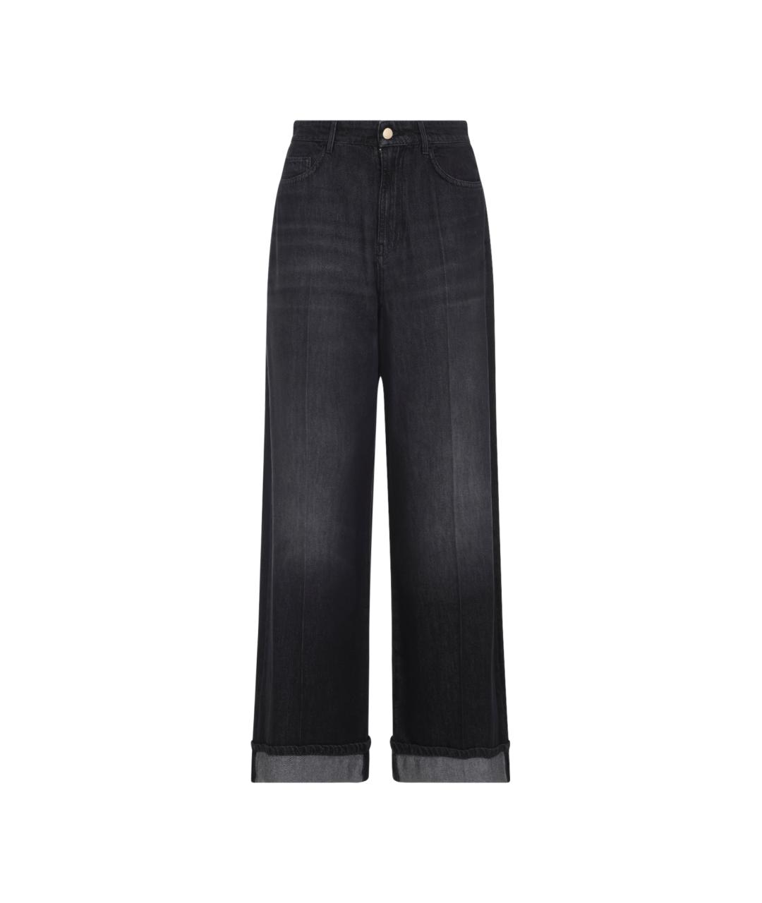 'S MAX MARA Черные хлопковые прямые джинсы, фото 1