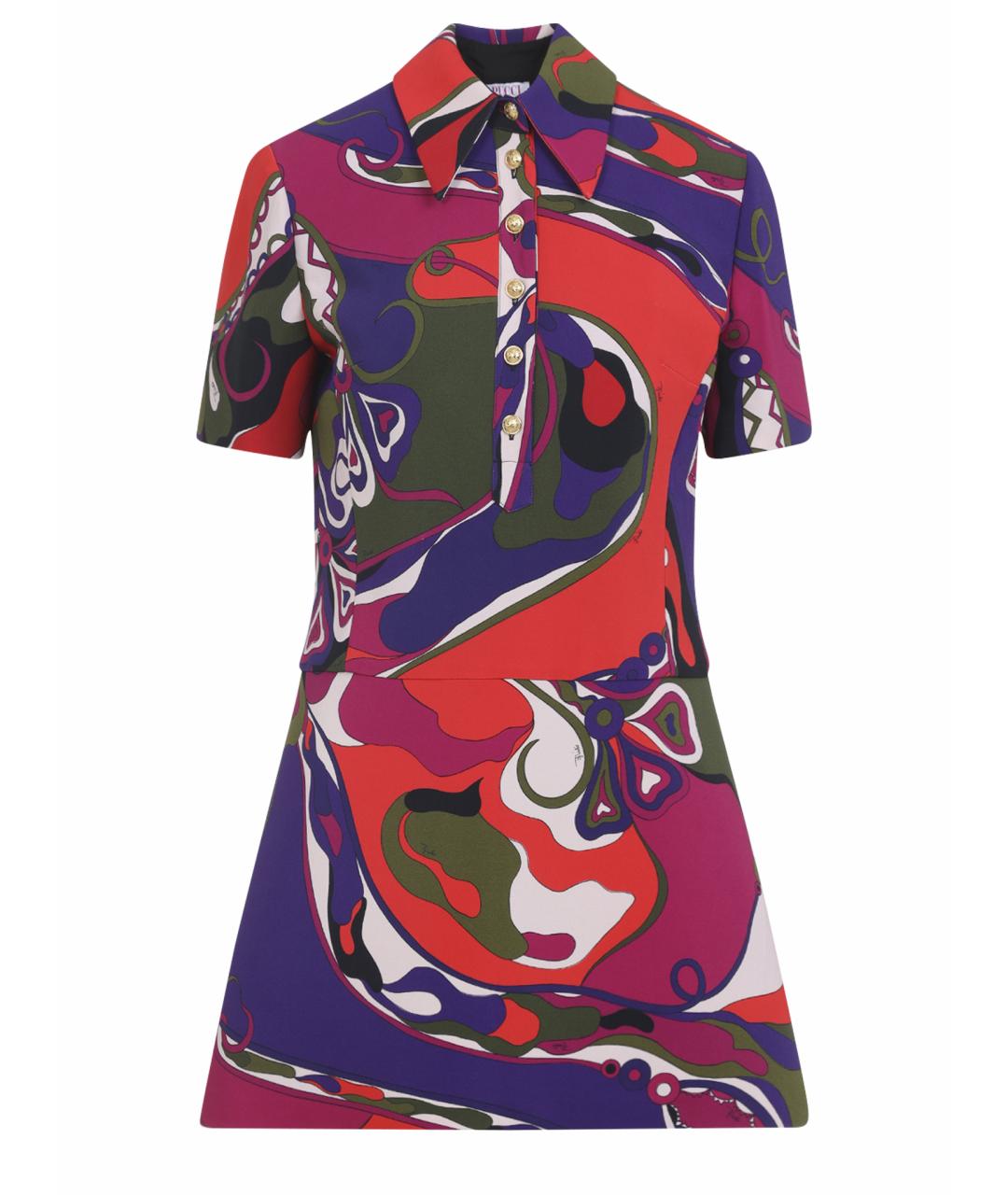 PUCCI Мульти вискозное повседневное платье, фото 1