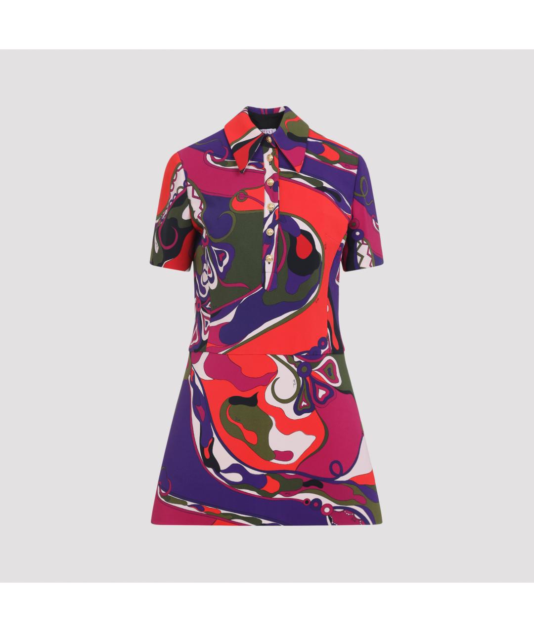 PUCCI Мульти вискозное повседневное платье, фото 4