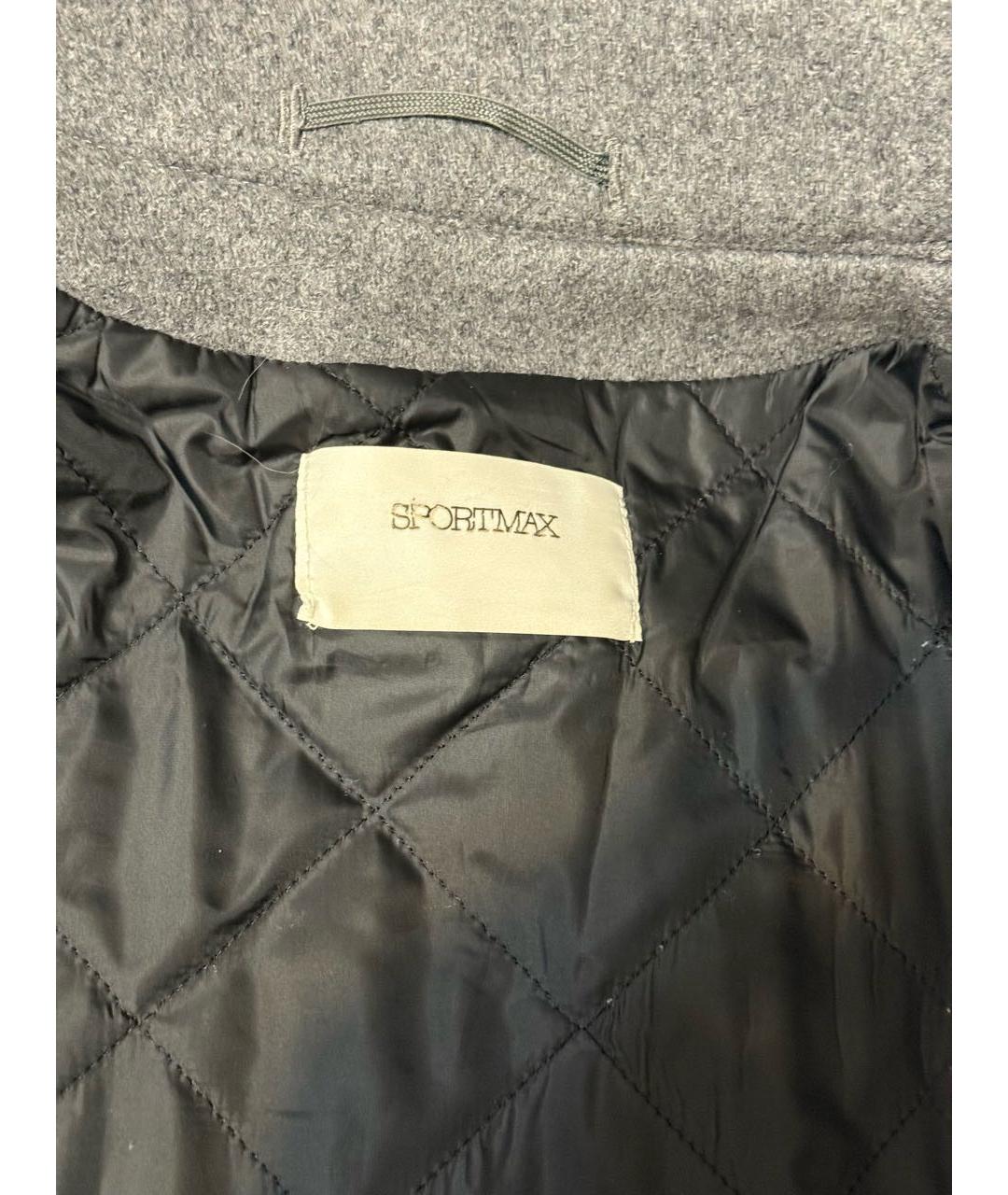 SPORTMAX Серая шерстяная куртка, фото 3