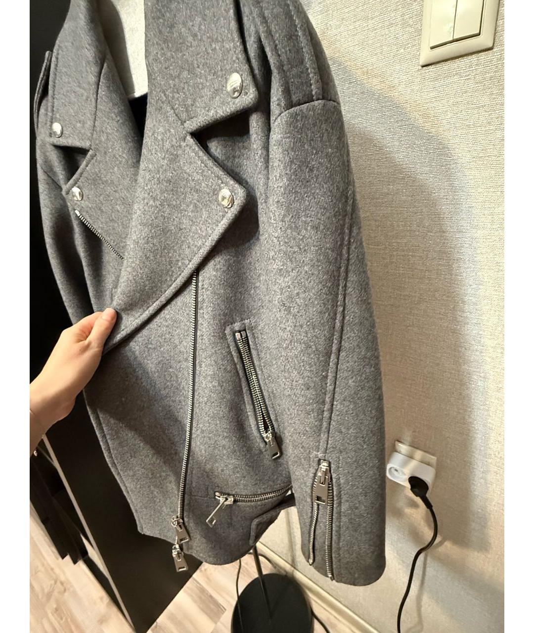 SPORTMAX Серая шерстяная куртка, фото 6
