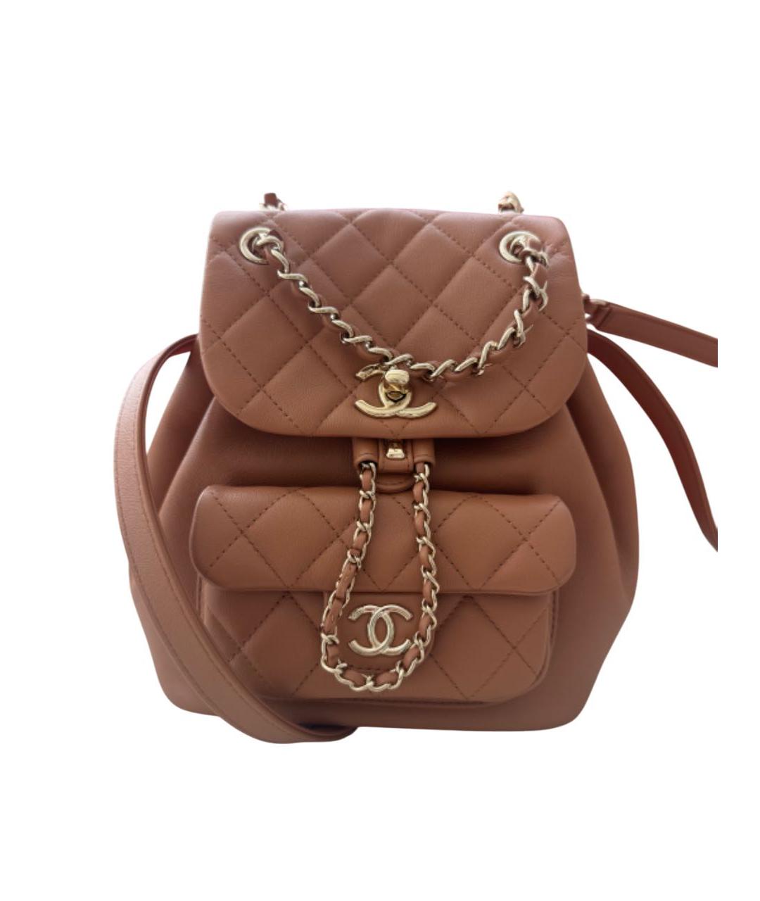 CHANEL Коричневый кожаный рюкзак, фото 1