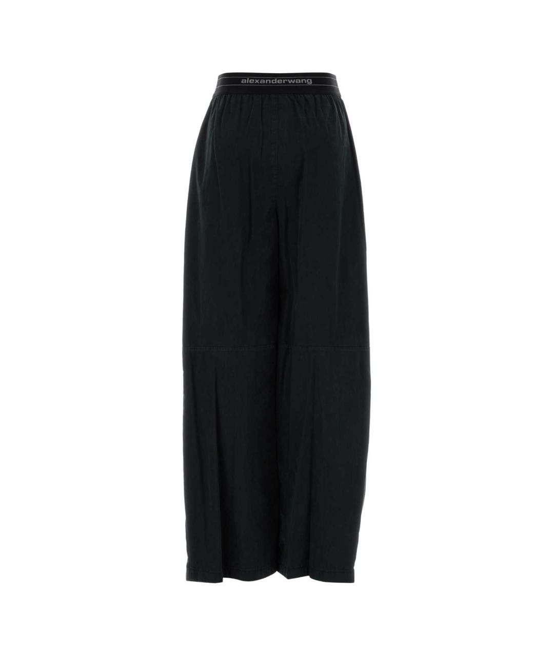 ALEXANDER WANG Черные хлопковые прямые брюки, фото 2