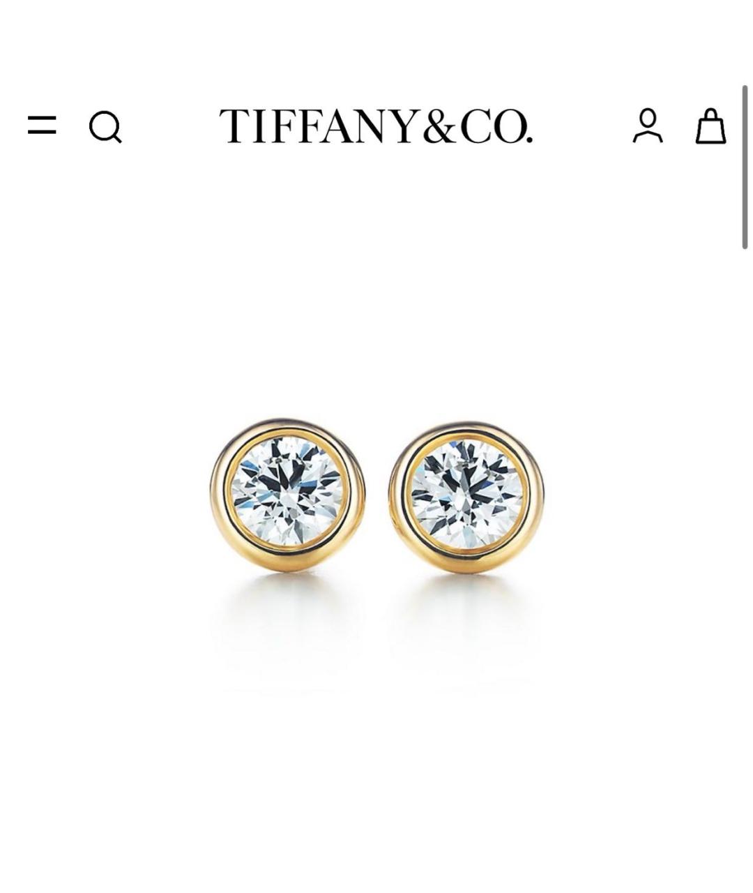 TIFFANY&CO Золотые серьги из желтого золота, фото 7