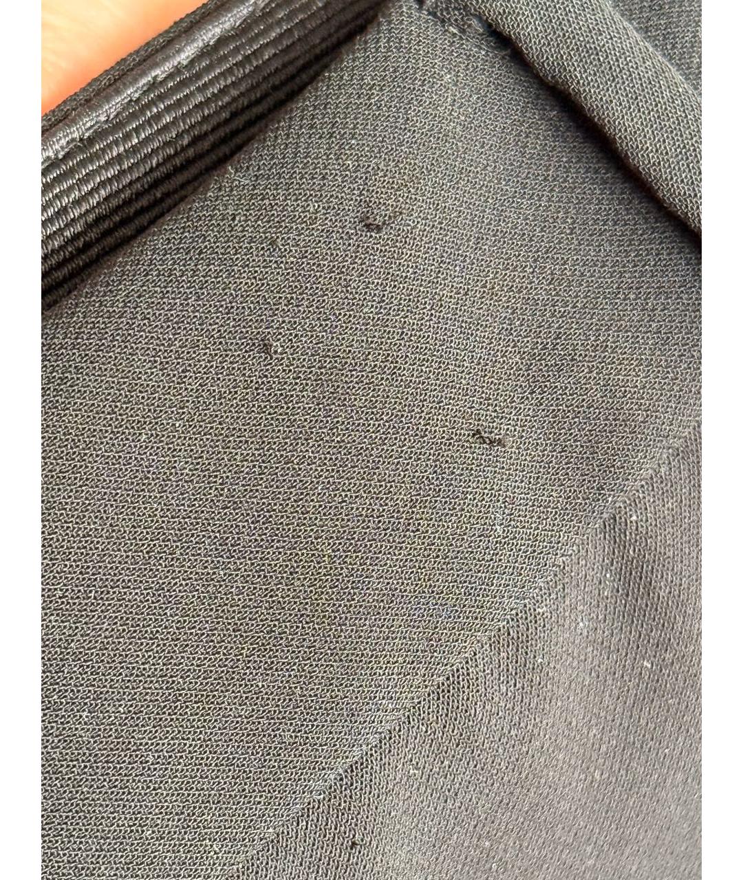 GIORGIO ARMANI Черные полиэстеровые прямые брюки, фото 2