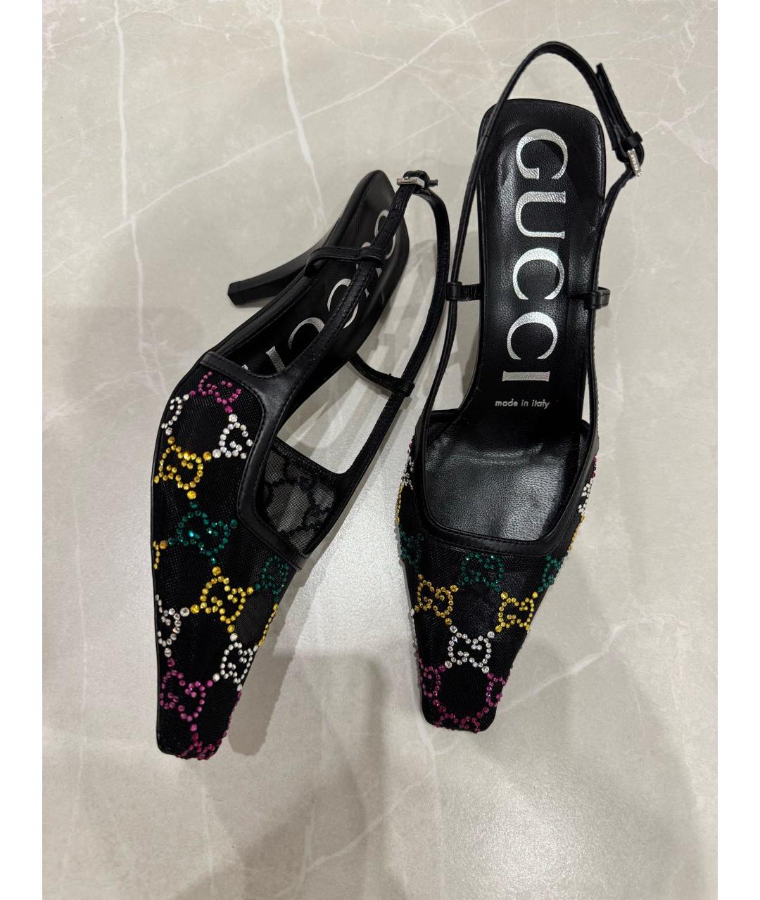 GUCCI Черные босоножки, фото 5