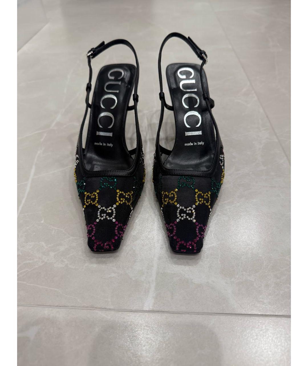 GUCCI Черные босоножки, фото 2