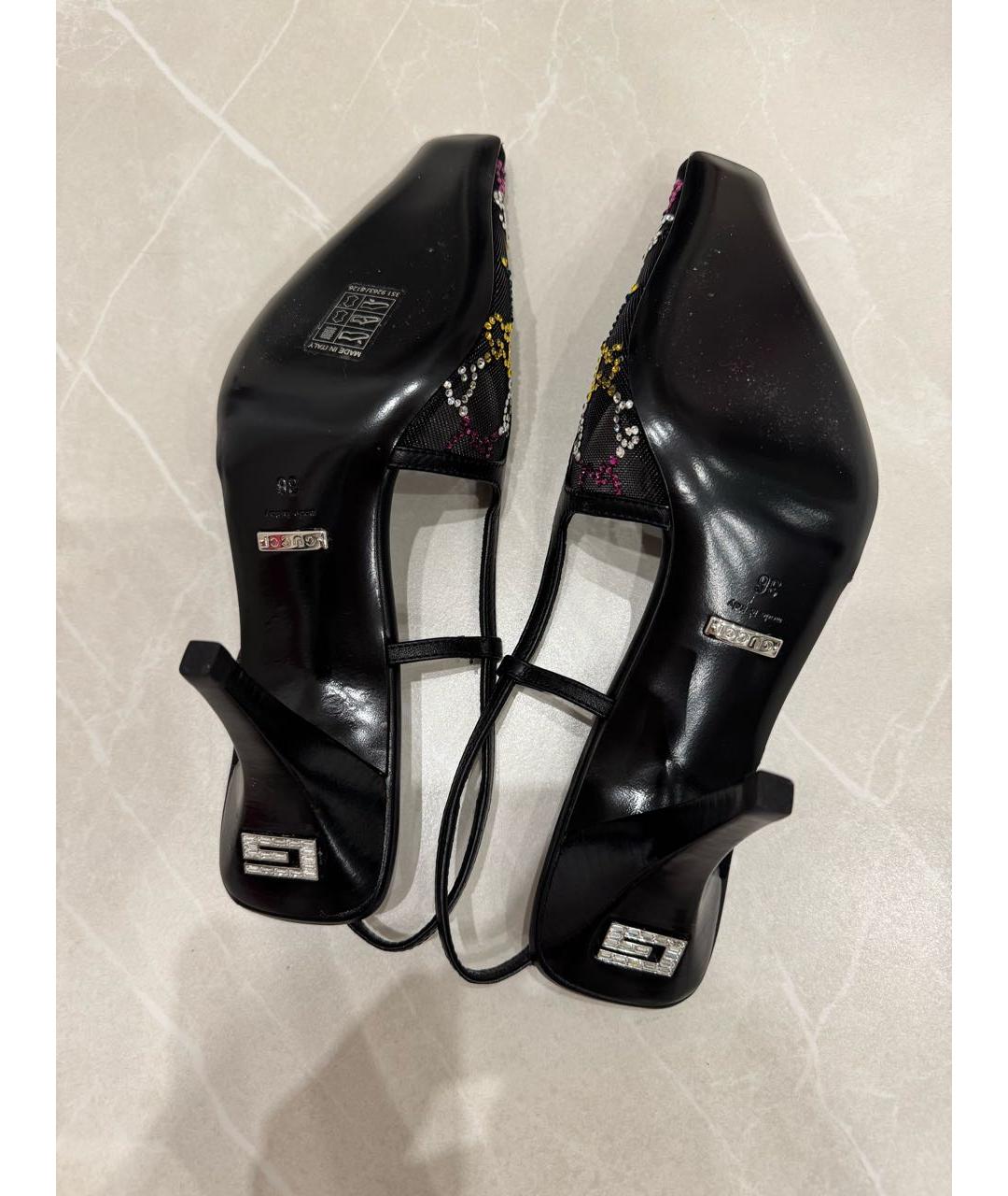 GUCCI Черные босоножки, фото 6