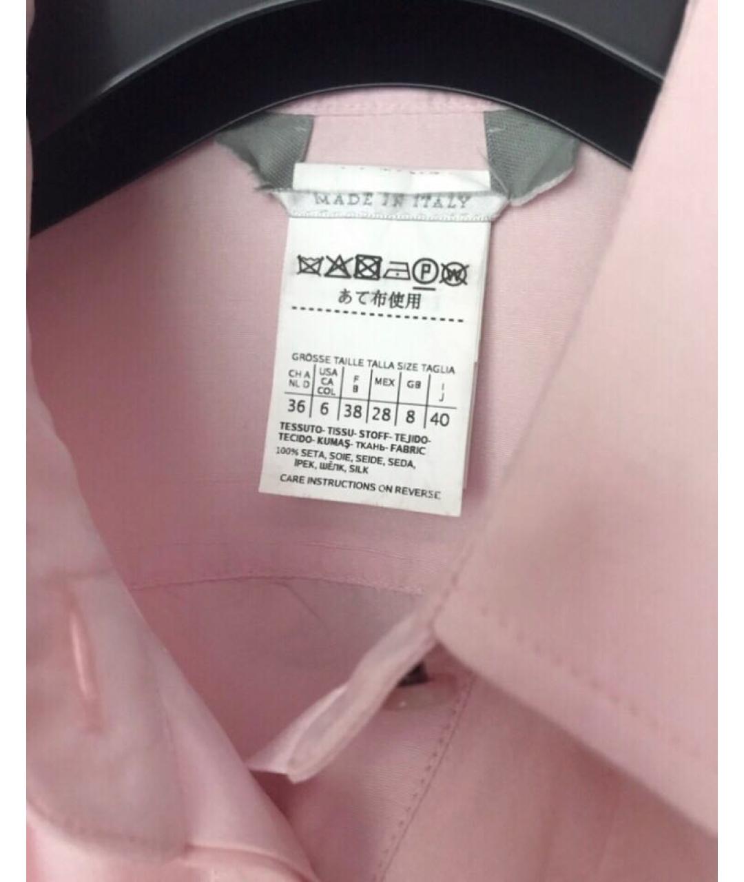 MAX MARA Розовая шелковая блузы, фото 5