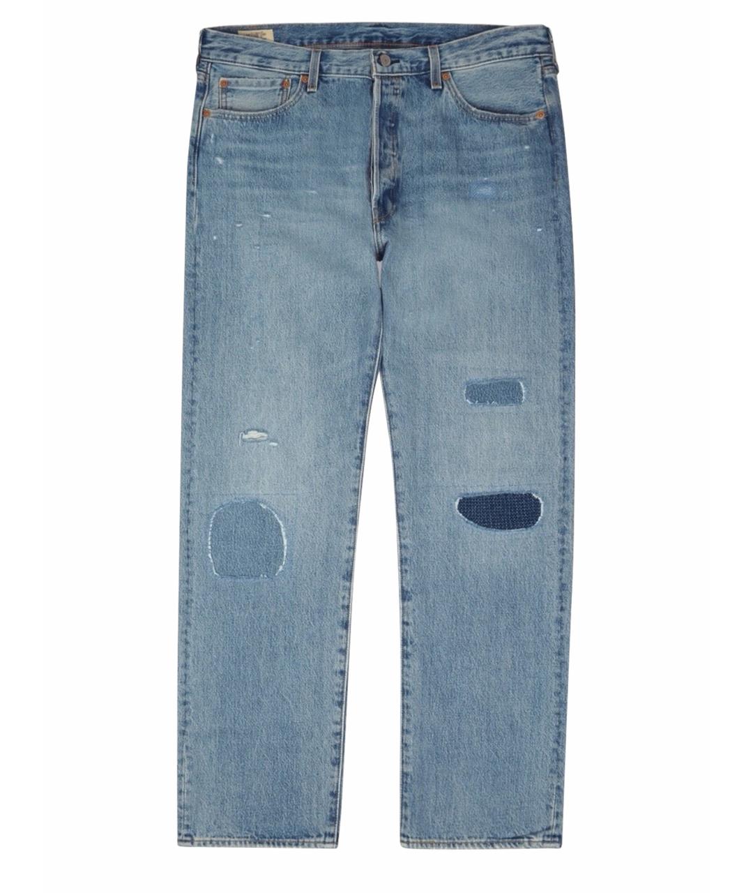 LEVI'S Синие хлопковые прямые джинсы, фото 1