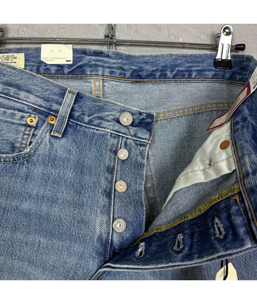 LEVI'S Синие хлопковые прямые джинсы, фото 6