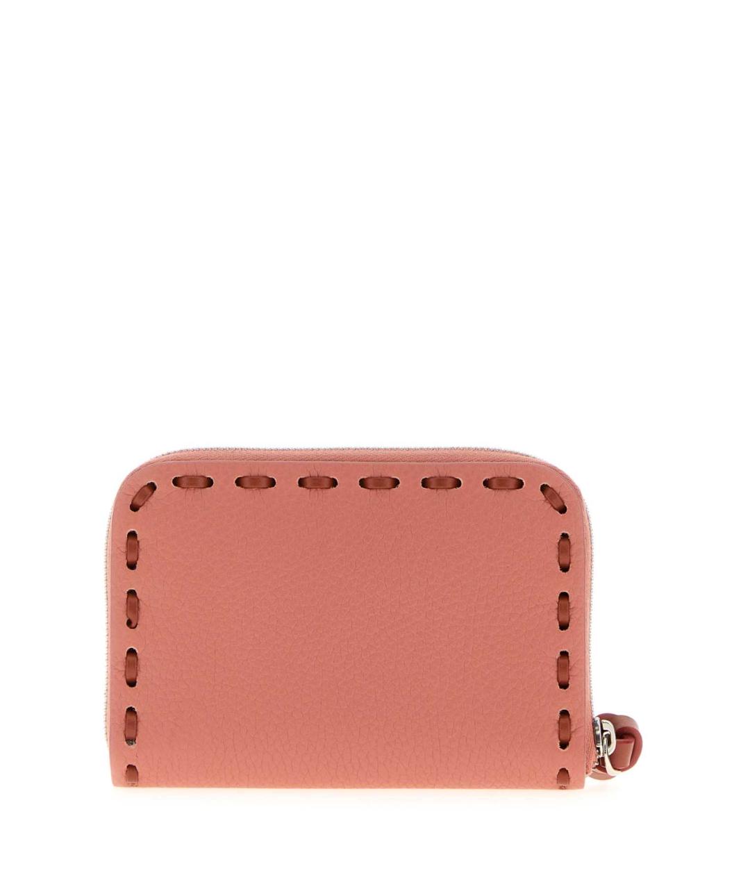 FENDI Розовый кожаный кошелек, фото 3