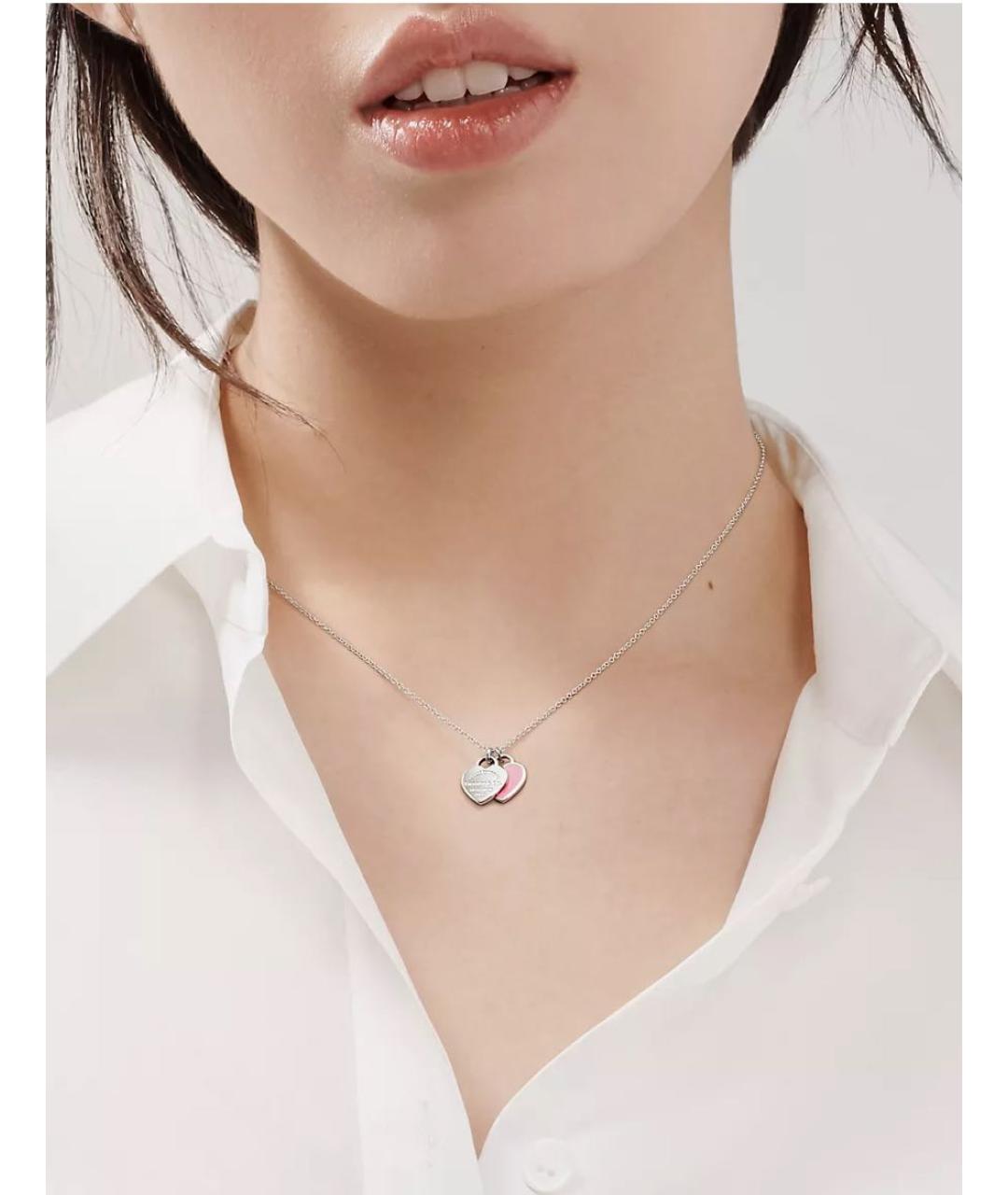 TIFFANY&CO Розовое серебряное колье, фото 8