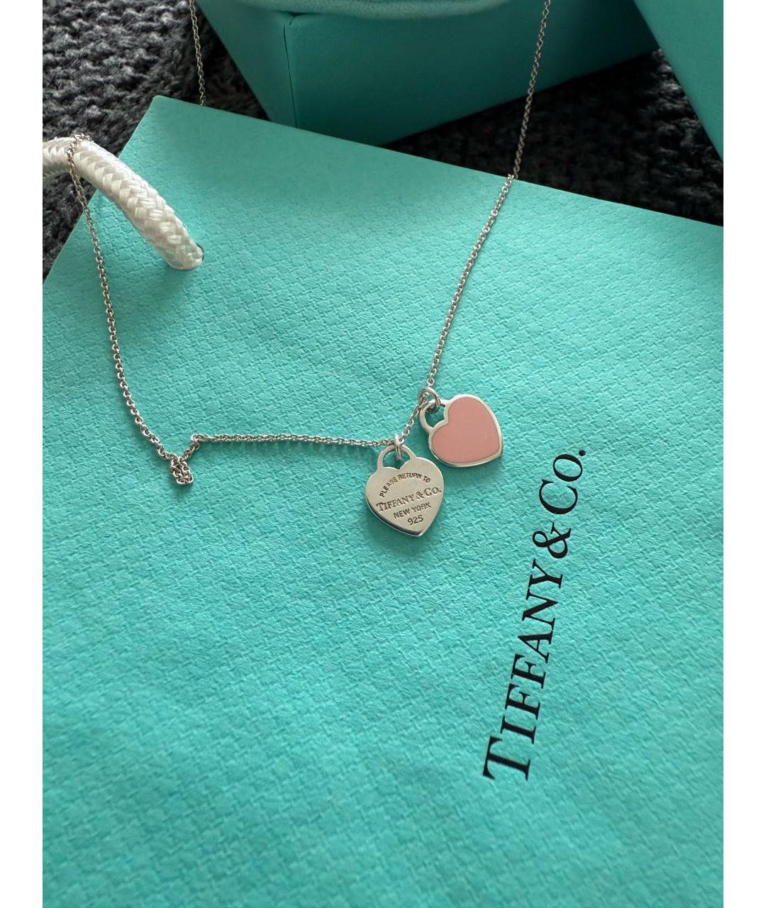 TIFFANY&CO Розовое серебряное колье, фото 3