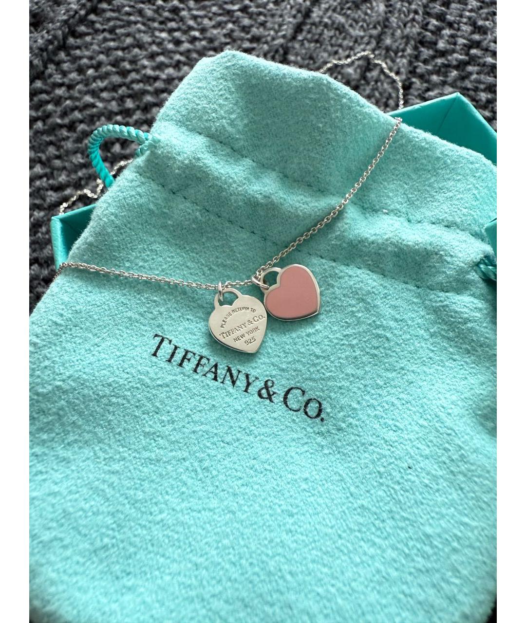TIFFANY&CO Розовое серебряное колье, фото 6