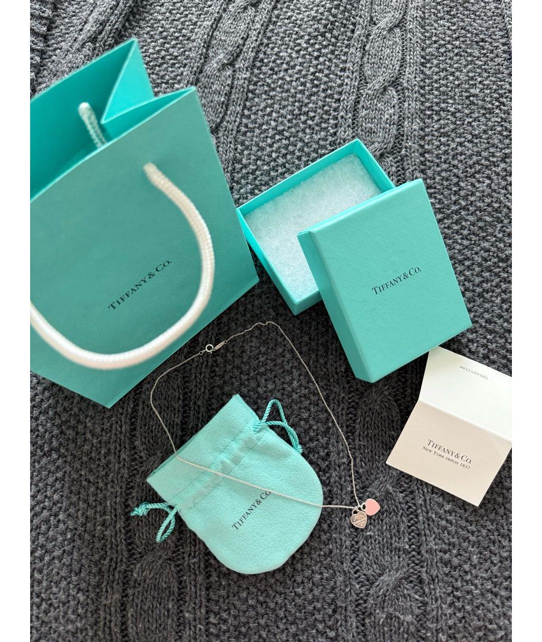 TIFFANY&CO Розовое серебряное колье, фото 2