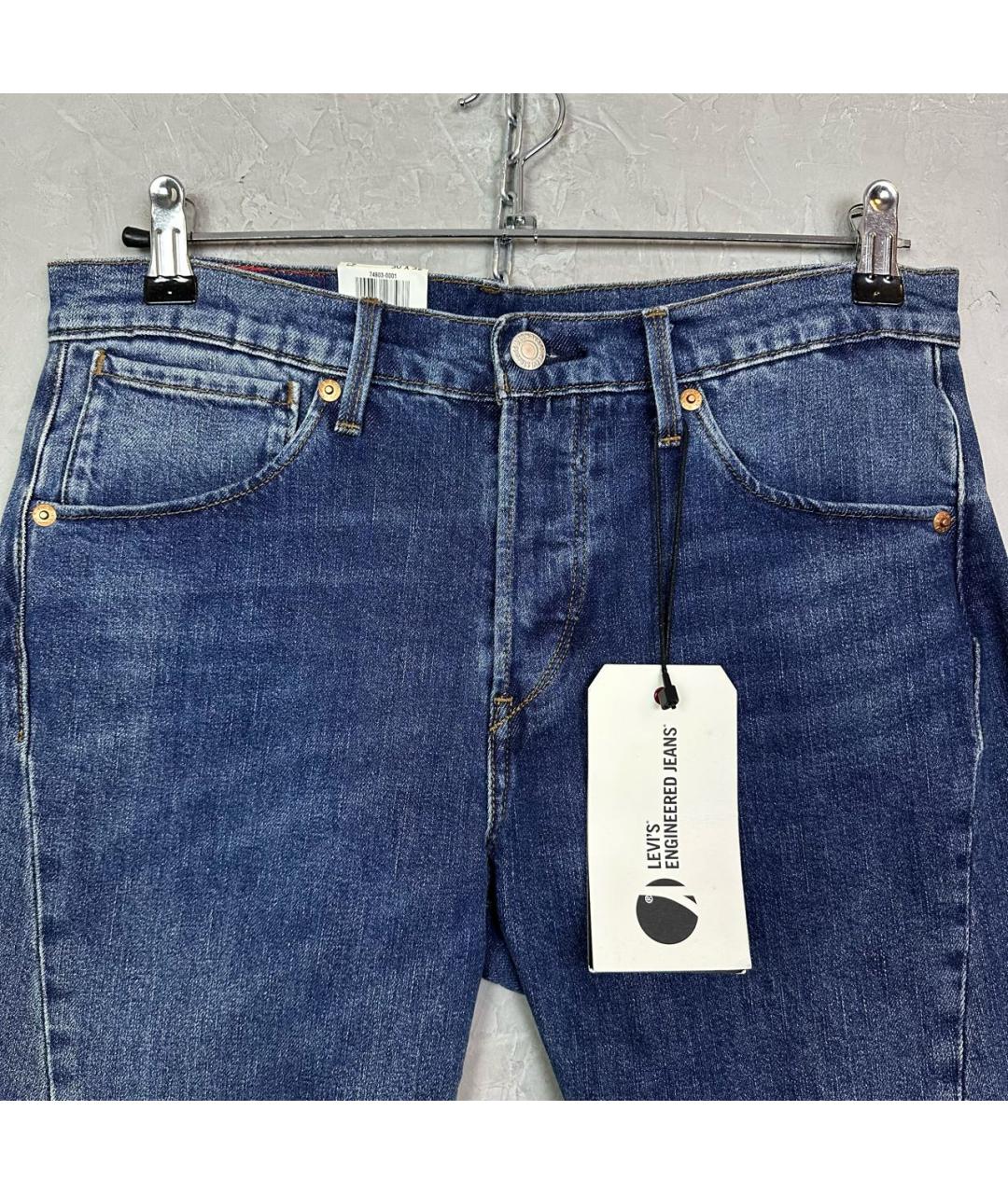 LEVI'S Синие хлопко-эластановые джинсы скинни, фото 5