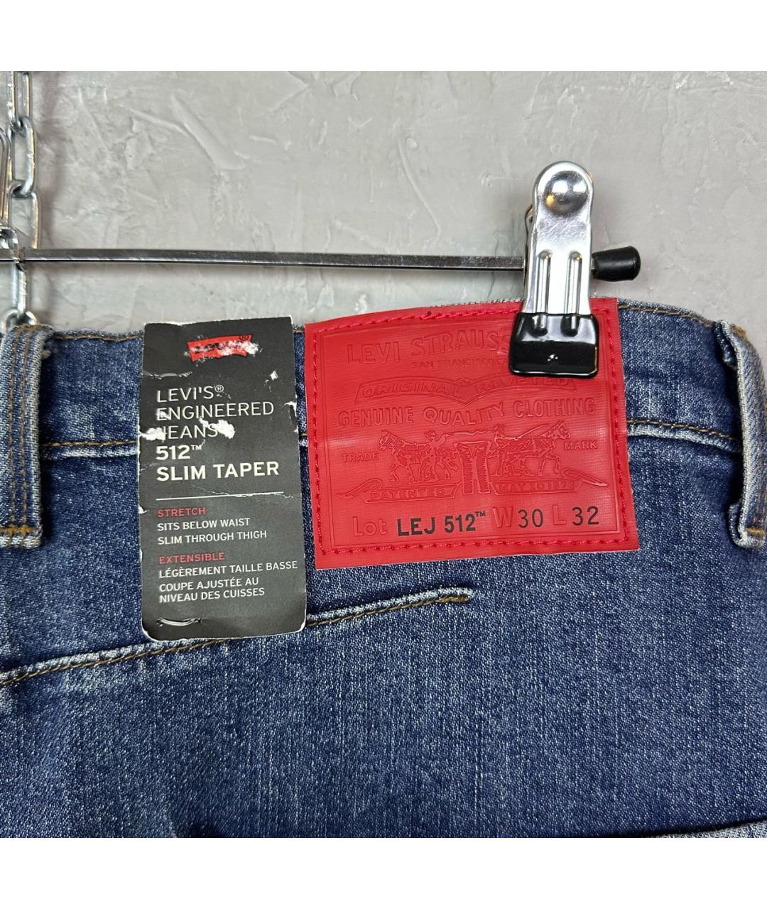 LEVI'S Синие хлопко-эластановые джинсы скинни, фото 4