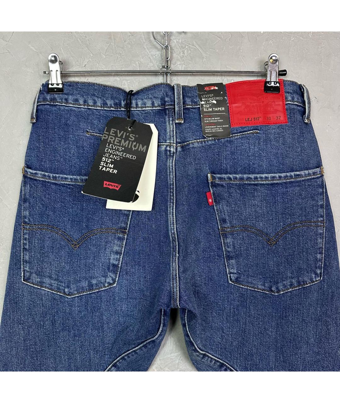 LEVI'S Синие хлопко-эластановые джинсы скинни, фото 3