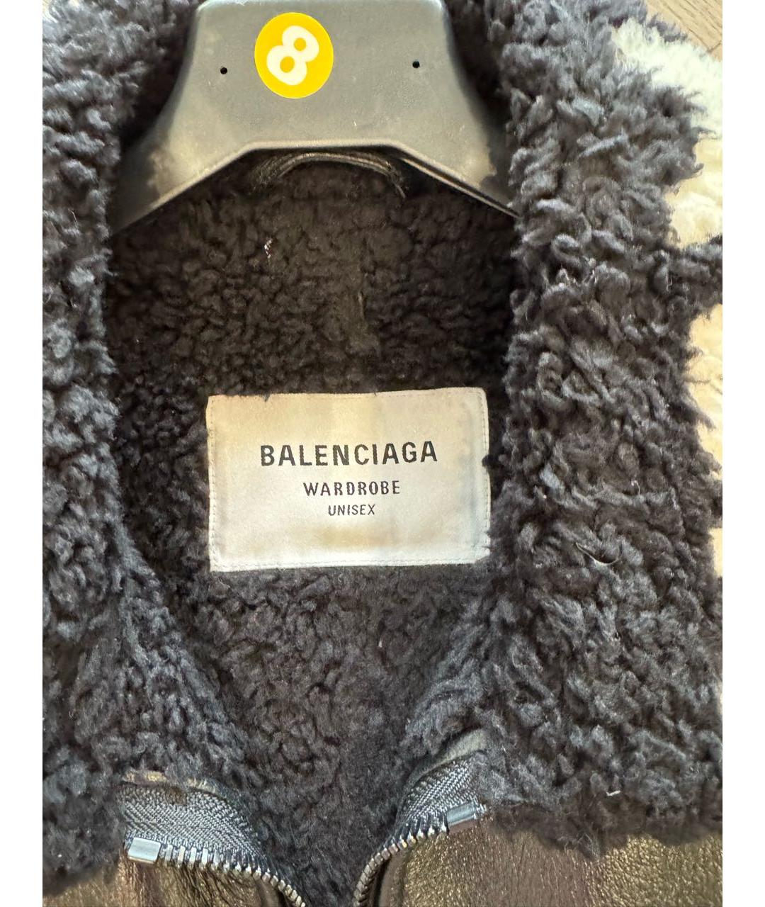 BALENCIAGA Черная меховая дубленка, фото 3