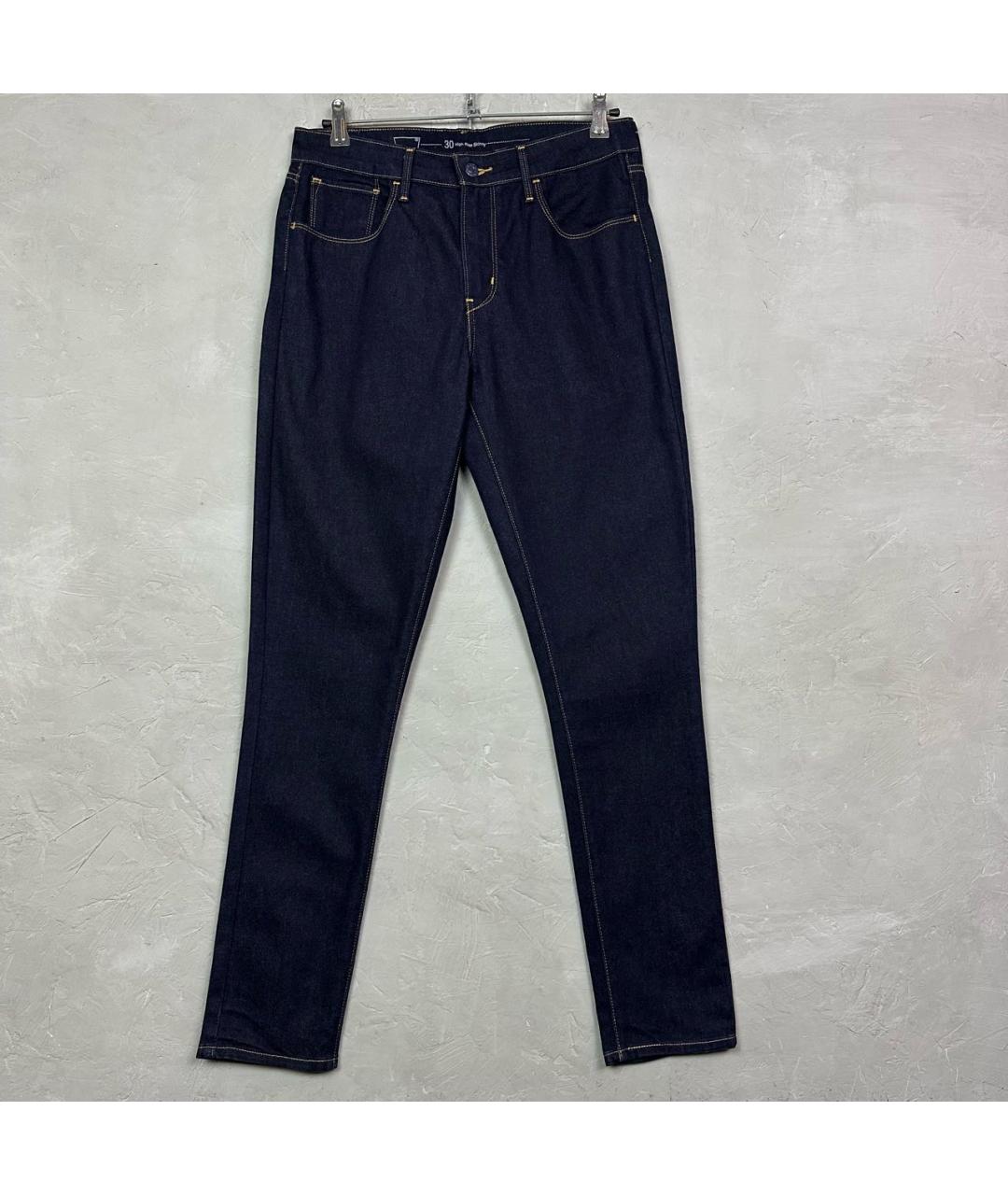 LEVI'S Темно-синие хлопко-эластановые джинсы слим, фото 8