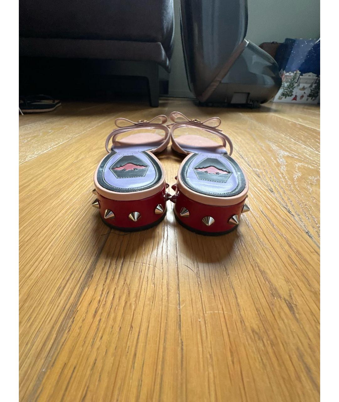 GUCCI Розовые шлепанцы из лакированной кожи, фото 4