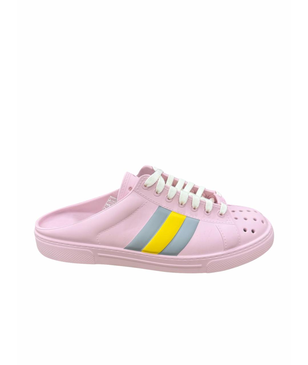 GUCCI Розовые резиновые сабо, фото 1