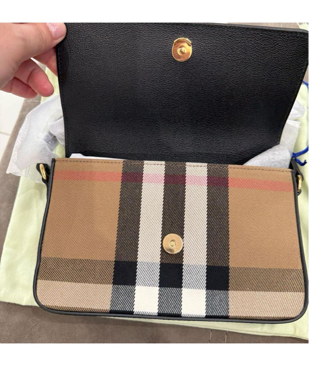 BURBERRY Кожаная сумка тоут, фото 3