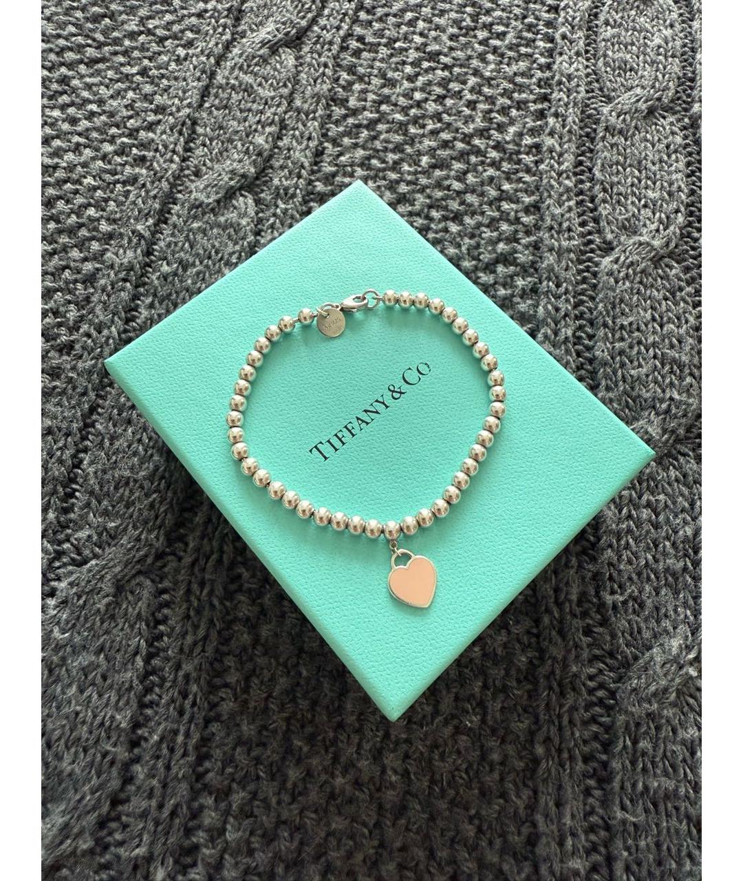 TIFFANY&CO Розовый серебряный браслет, фото 5