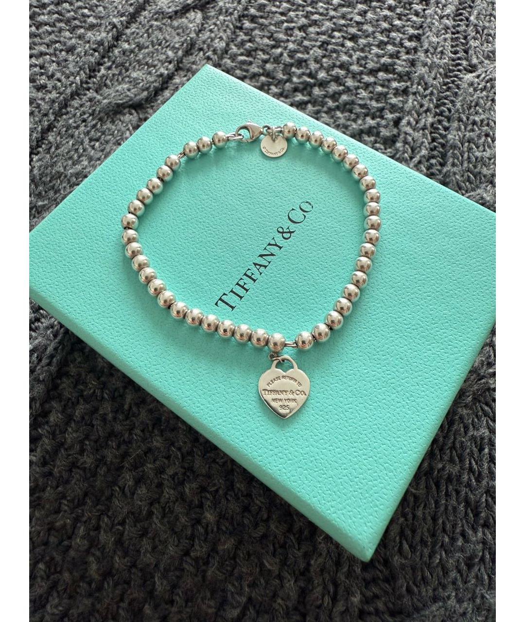 TIFFANY&CO Розовый серебряный браслет, фото 3