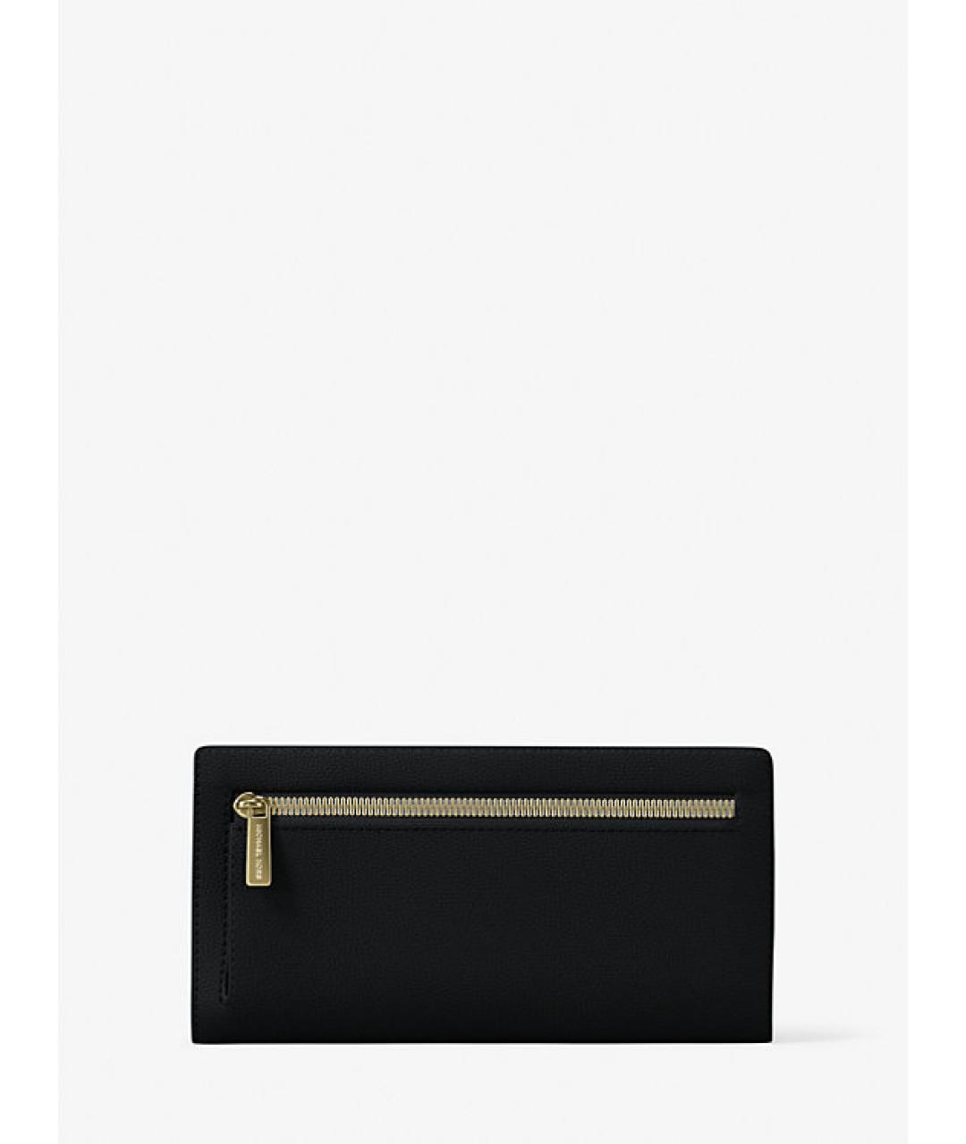 MICHAEL KORS Черный кожаный кошелек, фото 3