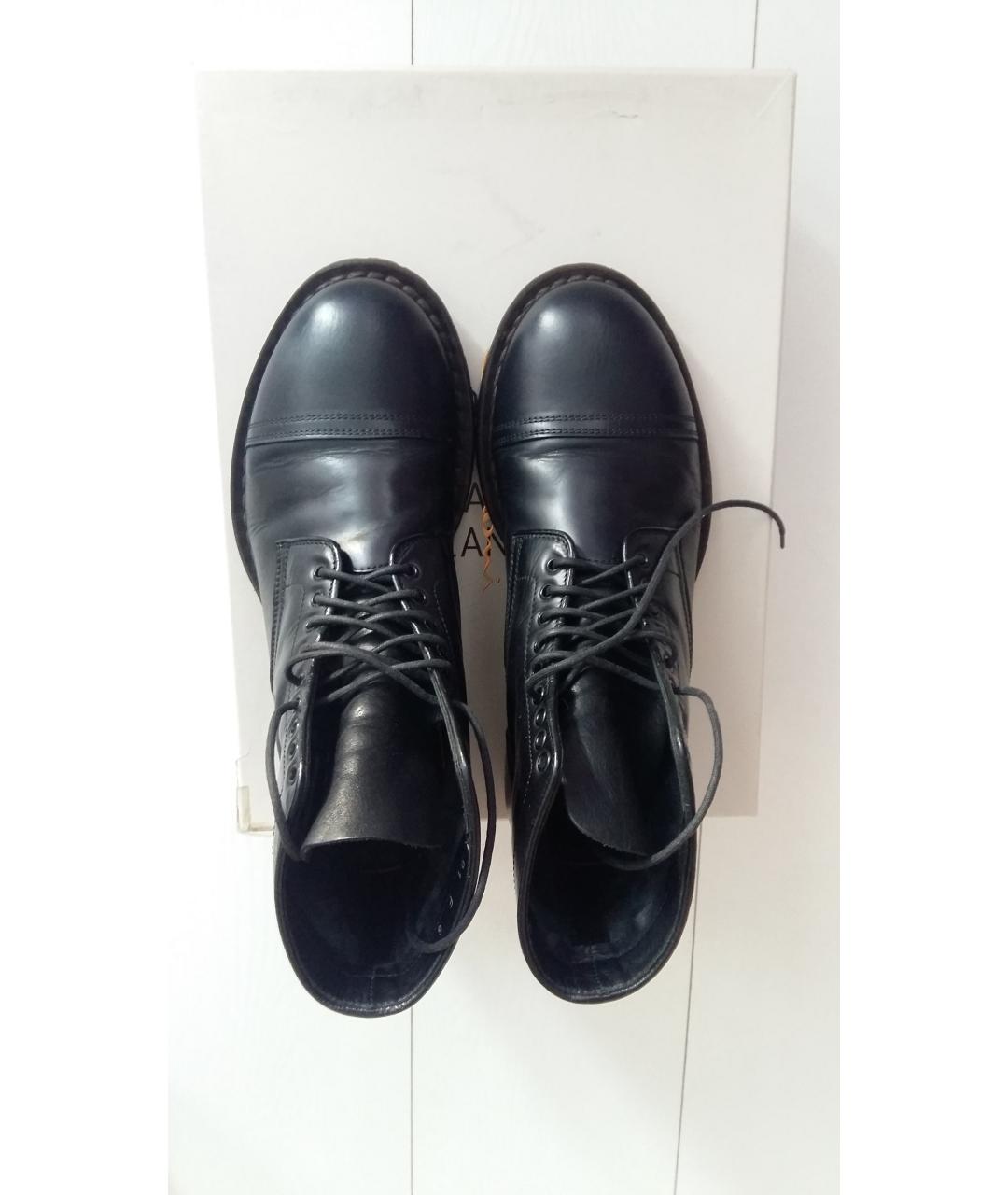 SANTONI Черные кожаные высокие ботинки, фото 2