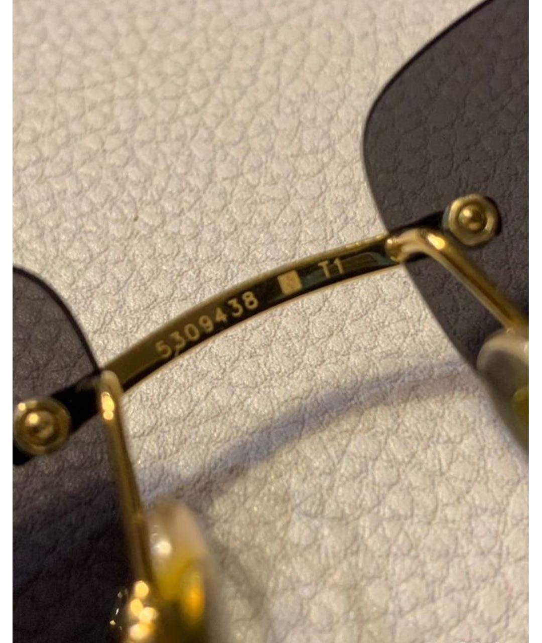 CARTIER Золотые металлические солнцезащитные очки, фото 3