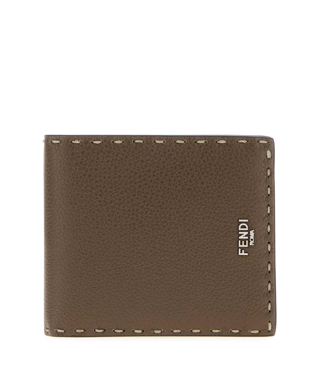 FENDI Коричневый кожаный кошелек, фото 1