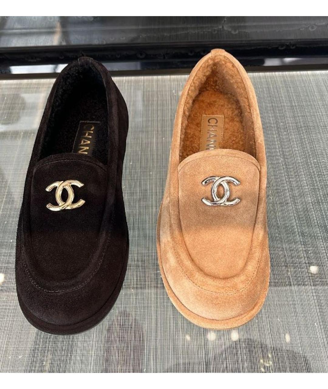 CHANEL Бежевые лоферы, фото 3