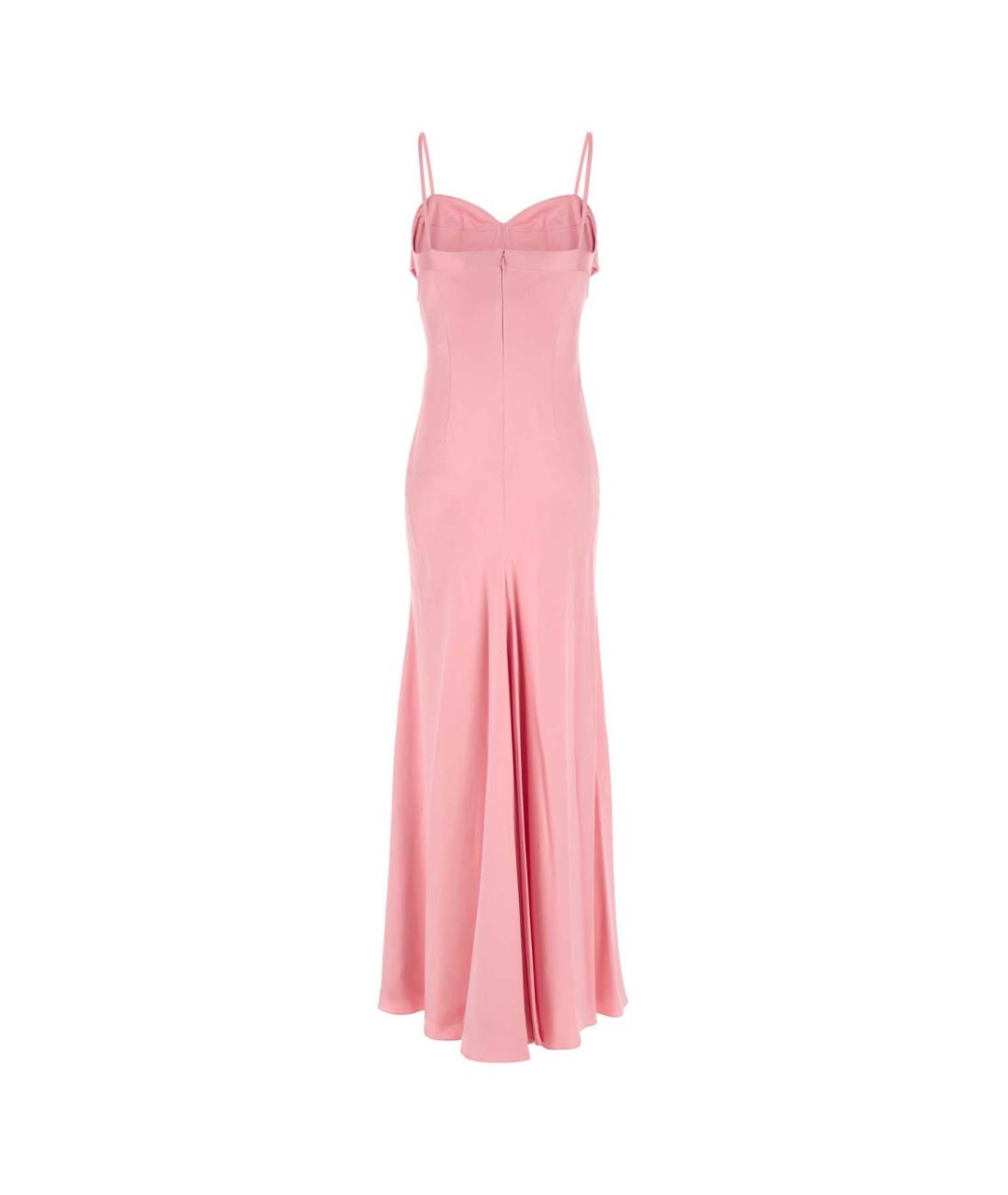 ALEXANDER MCQUEEN Розовое шелковое платье, фото 2