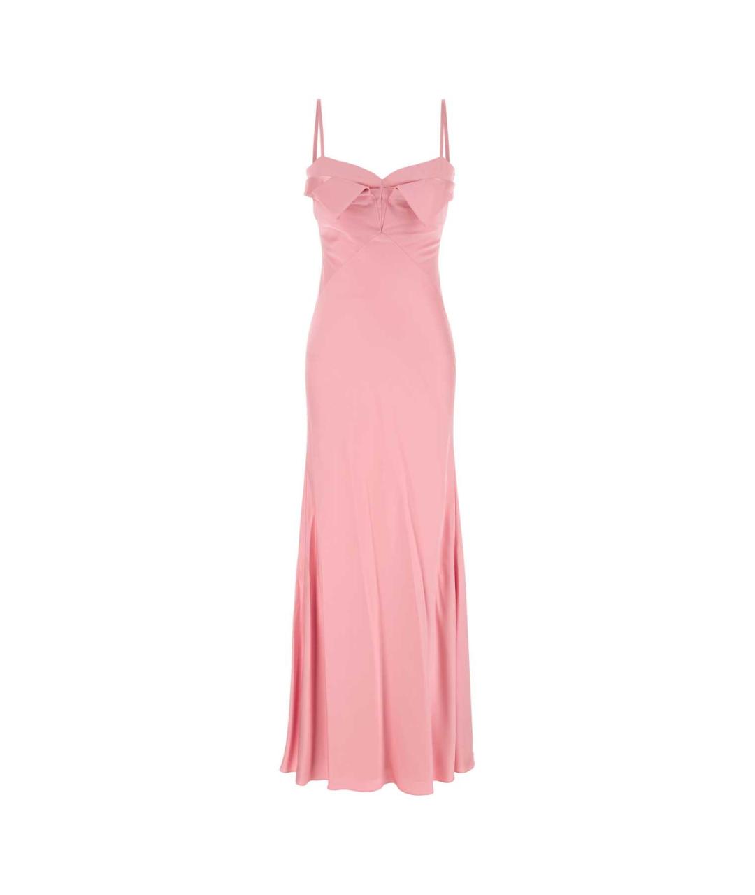ALEXANDER MCQUEEN Розовое шелковое платье, фото 1