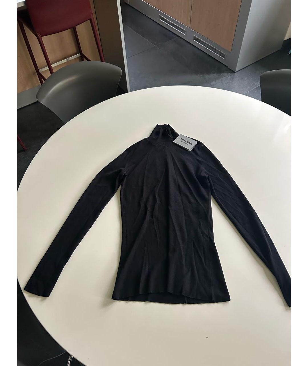 BALENCIAGA Черная шерстяная водолазка, фото 2